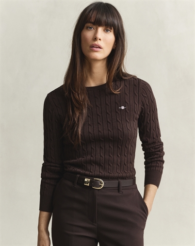 Gant - Classic Cable Strik - Deep Brown